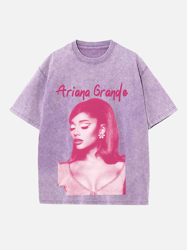 Ariana Grande Print Round Neck T-shirt