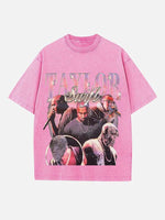Kanye West Print Round Neck T-shirt
