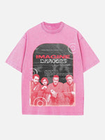 Imagine Dragons Print Round Neck T-shirt