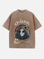 Selena Gomez Print Round Neck T-shirt