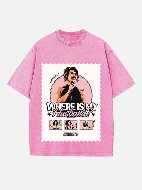 Raye Print Round Neck T-shirt