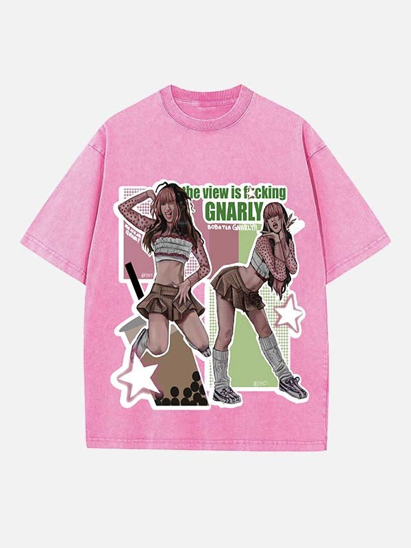 KATSEYE Print Round Neck T-shirt