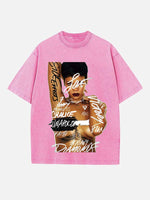 Rihanna Print Round Neck T-shirt