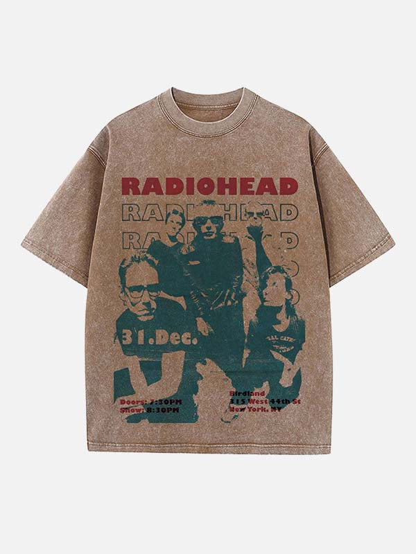 Radiohead Print Round Neck T-shirt
