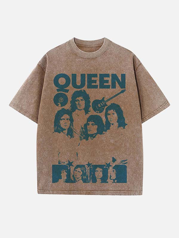 Queen Print Round Neck T-shirt
