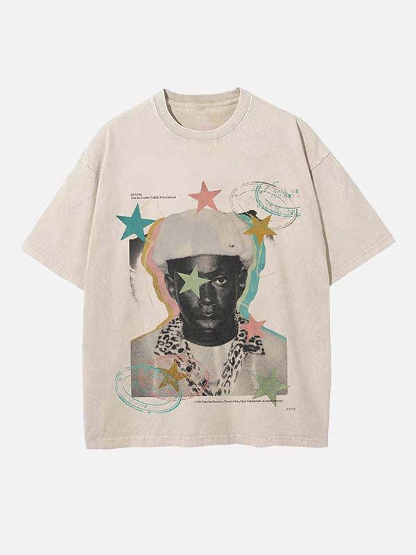 Tyler, The Creator Print Round Neck T-shirt