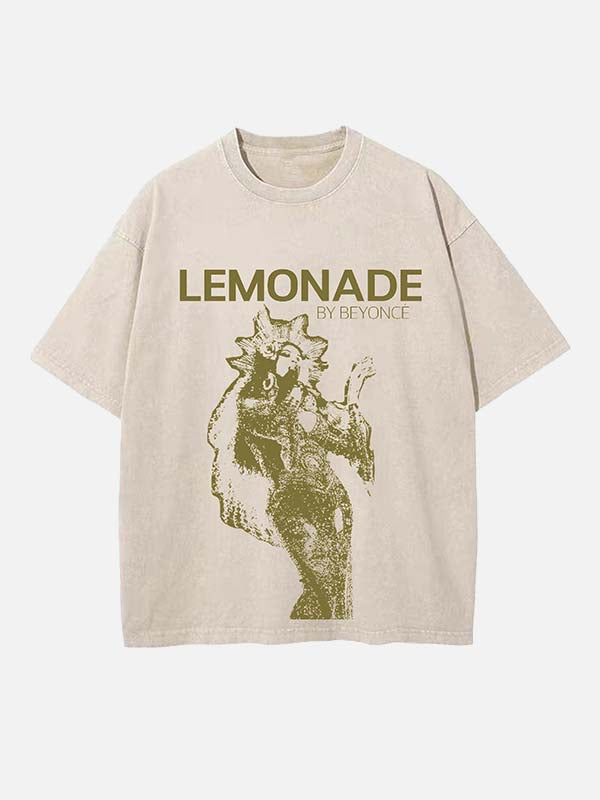 Beyoncé Print Round Neck T-shirt