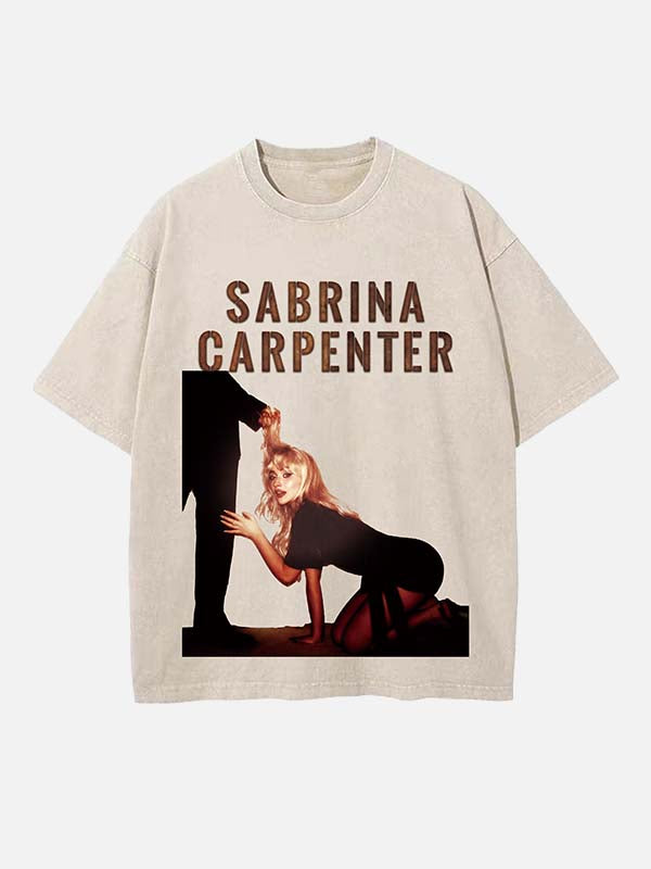 Sabrina Carpenter Print Round Neck T-shirt