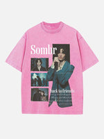 Sombr Print Round Neck T-shirt