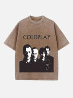 Coldplay Print Round Neck T-shirt