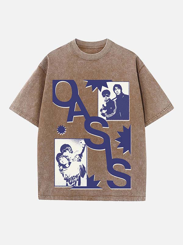 Oasis Print Round Neck T-shirt