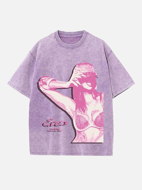 Tate McRae Print Round Neck T-shirt