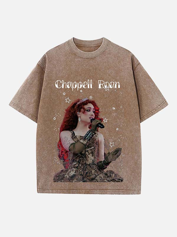 Chappell Roan Print Round Neck T-shirt