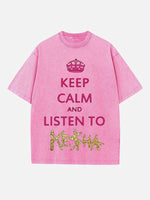 Kesha Print Round Neck T-shirt