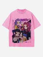 HUNTR/X Print Round Neck T-shirt