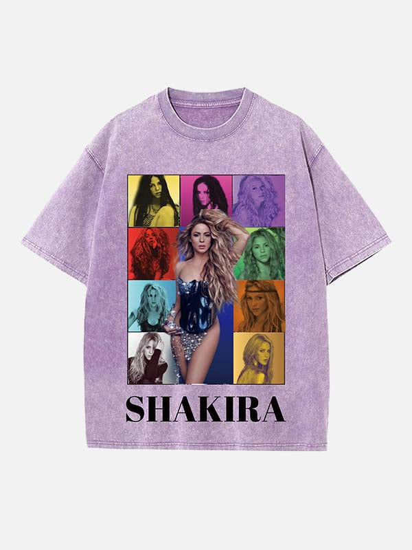 Shakira Print Round Neck T-shirt