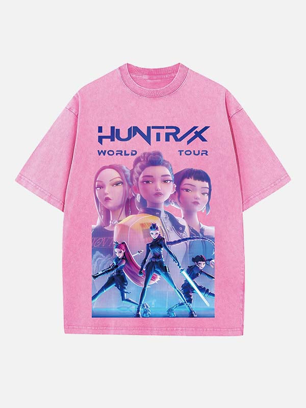 HUNTR/X Print Round Neck T-shirt