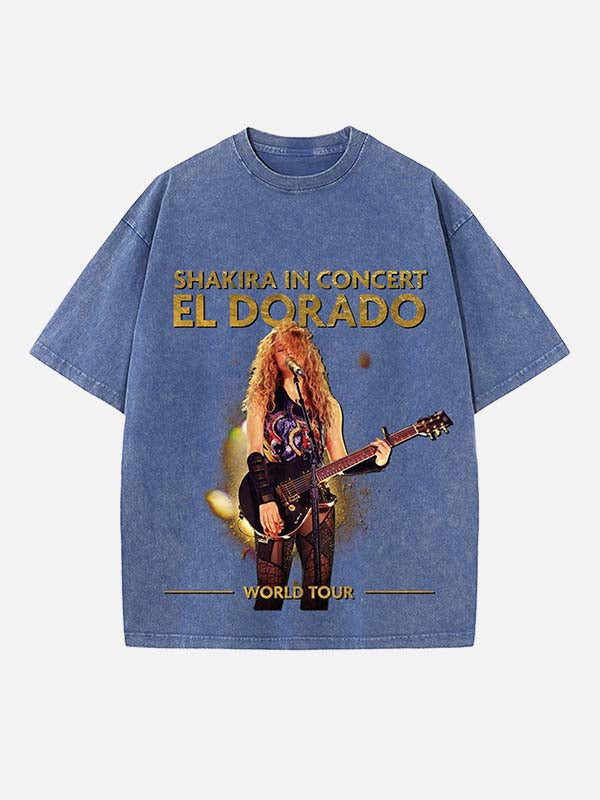 Shakira Print Round Neck T-shirt
