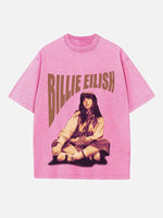 Billie Eilish Print Round Neck T-shirt
