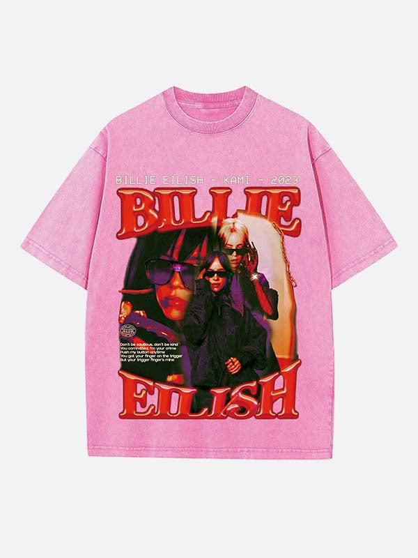 Billie Eilish Print Round Neck T-shirt