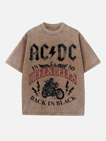 AC/DC Print Round Neck T-shirt