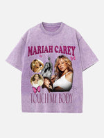 Mariah Carey Print Round Neck T-shirt