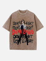 Demi Lovato Print Round Neck T-shirt