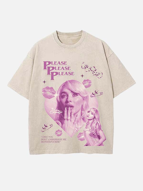 Sabrina Carpenter Print Round Neck T-shirt