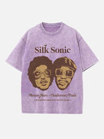 Bruno Mars Print Round Neck T-shirt