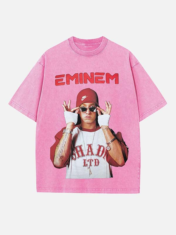Eminem Print Round Neck T-shirt