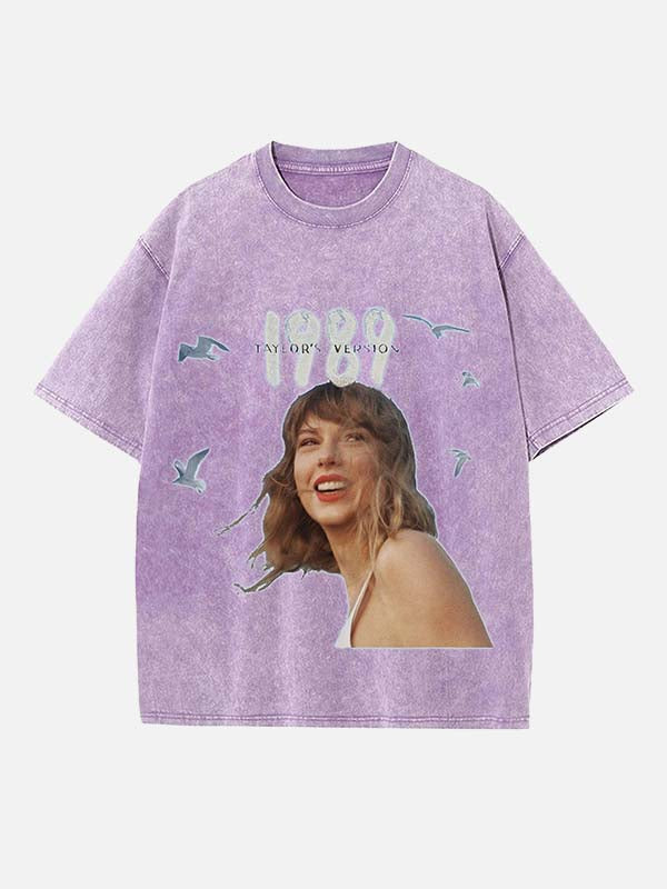 Taylor Swift Print Round Neck T-shirt