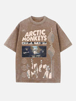Arctic Monkeys Print Round Neck T-shirt