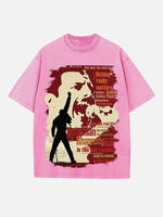 Queen Print Round Neck T-shirt