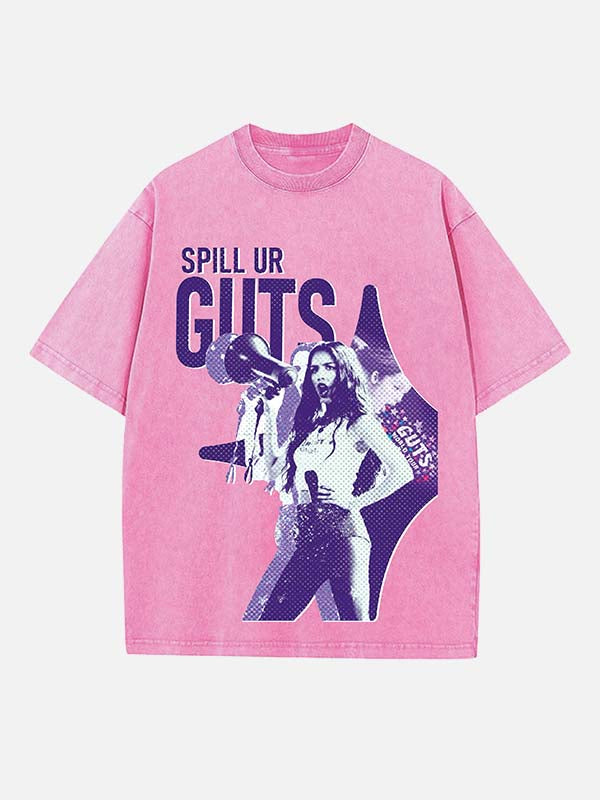 Olivia Rodrigo Print Round Neck T-shirt