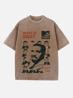 Drake Print Round Neck T-shirt
