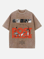 Post Malone Print Round Neck T-shirt