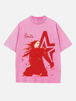 Rosalía Print Round Neck T-shirt