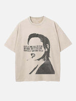 Demi Lovato Print Round Neck T-shirt