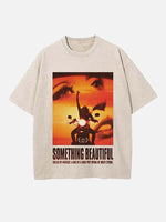 Miley Cyrus Print Round Neck T-shirt