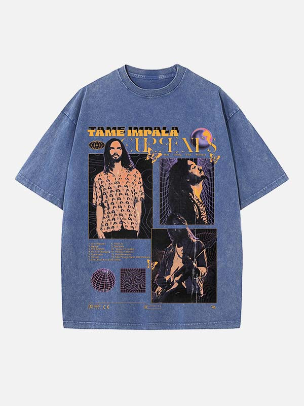 Tame Impala Print Round Neck T-shirt