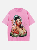 Kali Uchis Print Round Neck T-shirt