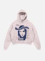 Dua Lipa Print Slant Pockets Hoodie