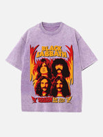 Black Sabbath Print Round Neck T-shirt