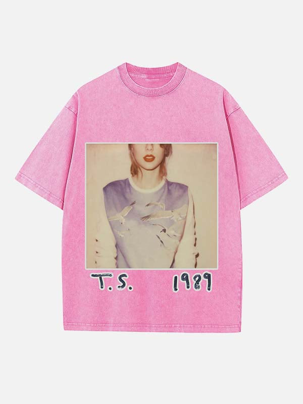 Taylor Swift Print Round Neck T-shirt
