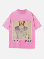 Taylor Swift Print Round Neck T-shirt