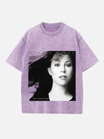 Mariah Carey Print Round Neck T-shirt