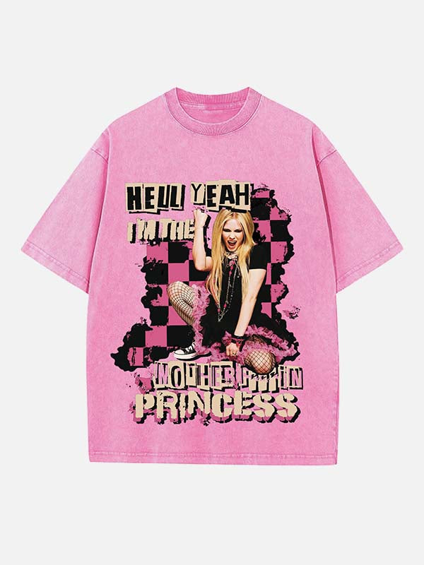 Avril Lavigne Print Round Neck T-shirt