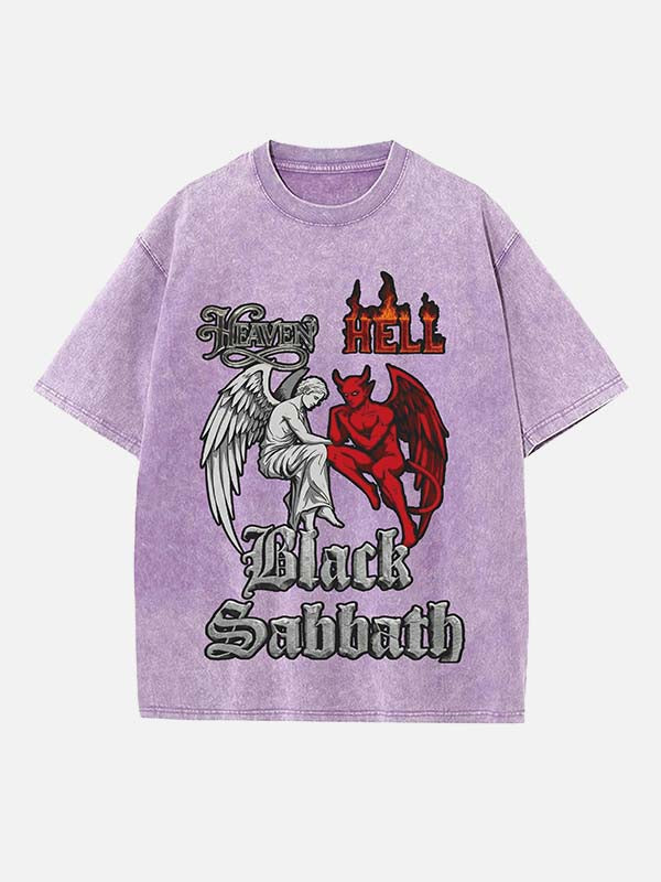 Black Sabbath Print Round Neck T-shirt