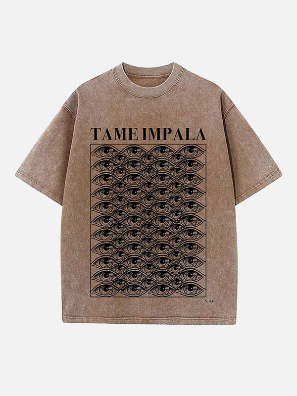 Tame Impala Print Round Neck T-shirt