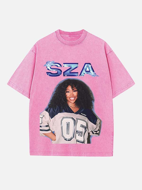 SZA Print Round Neck T-shirt
